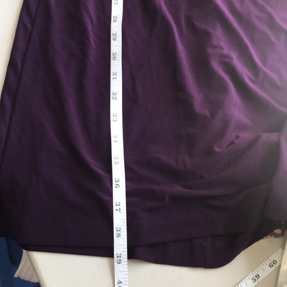 TAHARI 3/4 sleeve side ruching stretchy jersey midi dress size 10 - Picture 7 of 9